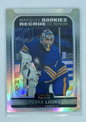 2021-22 OPC Platinum Ukko-Pekka Luukkonen Rainbow Marquee Rookies #215 front